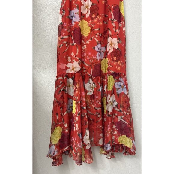 Johnny Was Jade Nidra Silk Wrap Dress Women’s Size Medium Floral (no Belt) Fairy - Picture 11 of 15